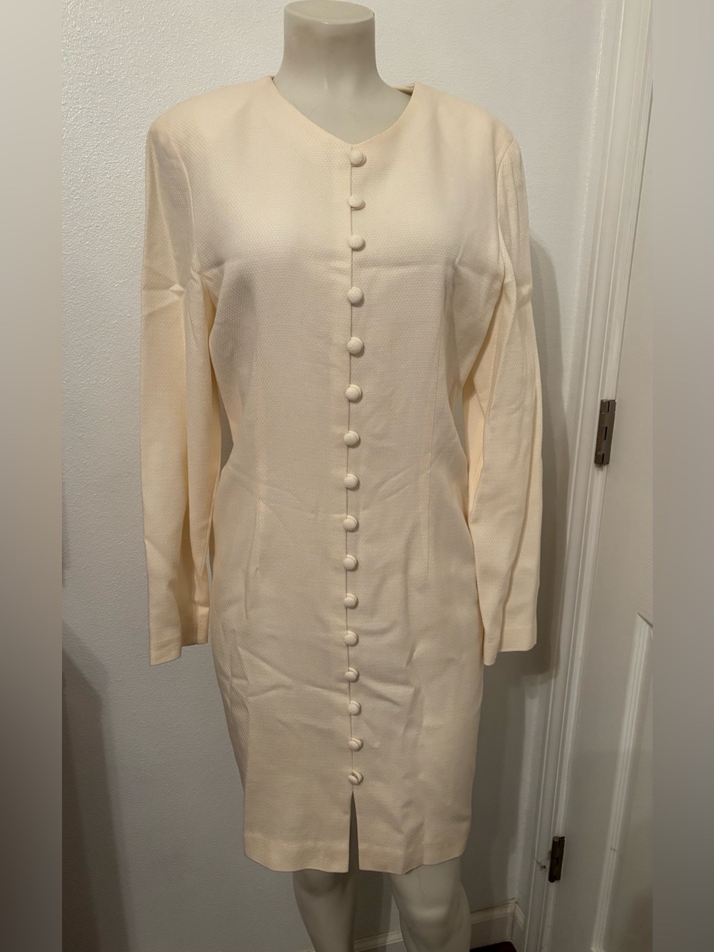 Vintage Ann Taylor sheath button front dress 6